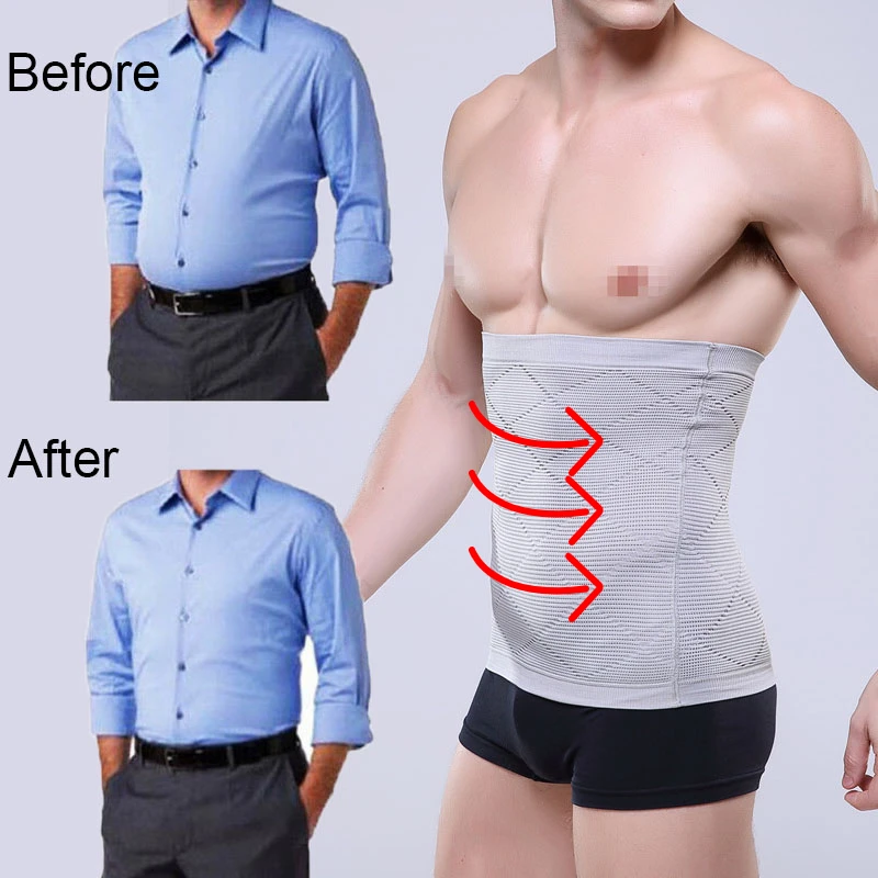 

Men's Slimming Belt Shapers Waist Trainer Cincher Body Fajas Corset Gym Sport Men Shaper Slim Belt Corset Beer Belly Shapewear