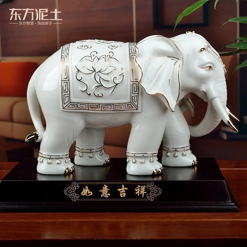 

Oriental clay ceramic elephant furnishing articles high-grade moved into opening gifts sitting room decoration