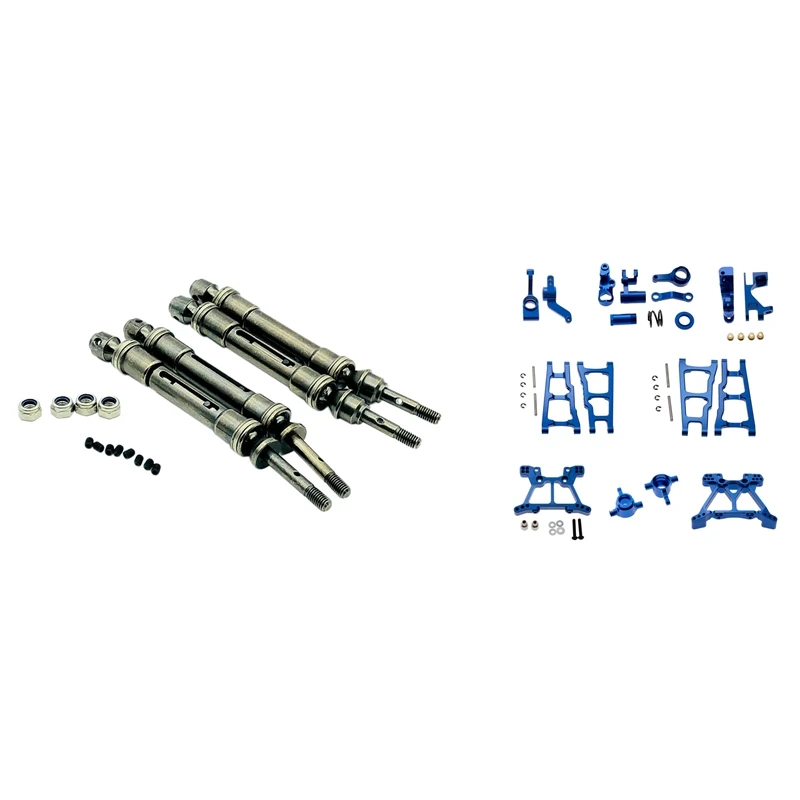 

1 Set Front Rear Metal Drive Shaft 115Mm 140Mm & 1 Set Metal Upgrade Chassis Parts Kit