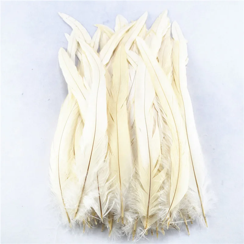 Оптовая продажа 500 шт. натуральные перья петушиного хвоста 25 30 см 10 12 дюймов для
