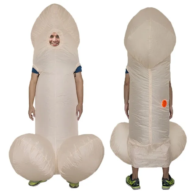 Inflatable Penis Sexy Costumes Adult Animal Men Dick Jumpsuit Funny Dress Cosplay Costume WILLY Carnival Suits |