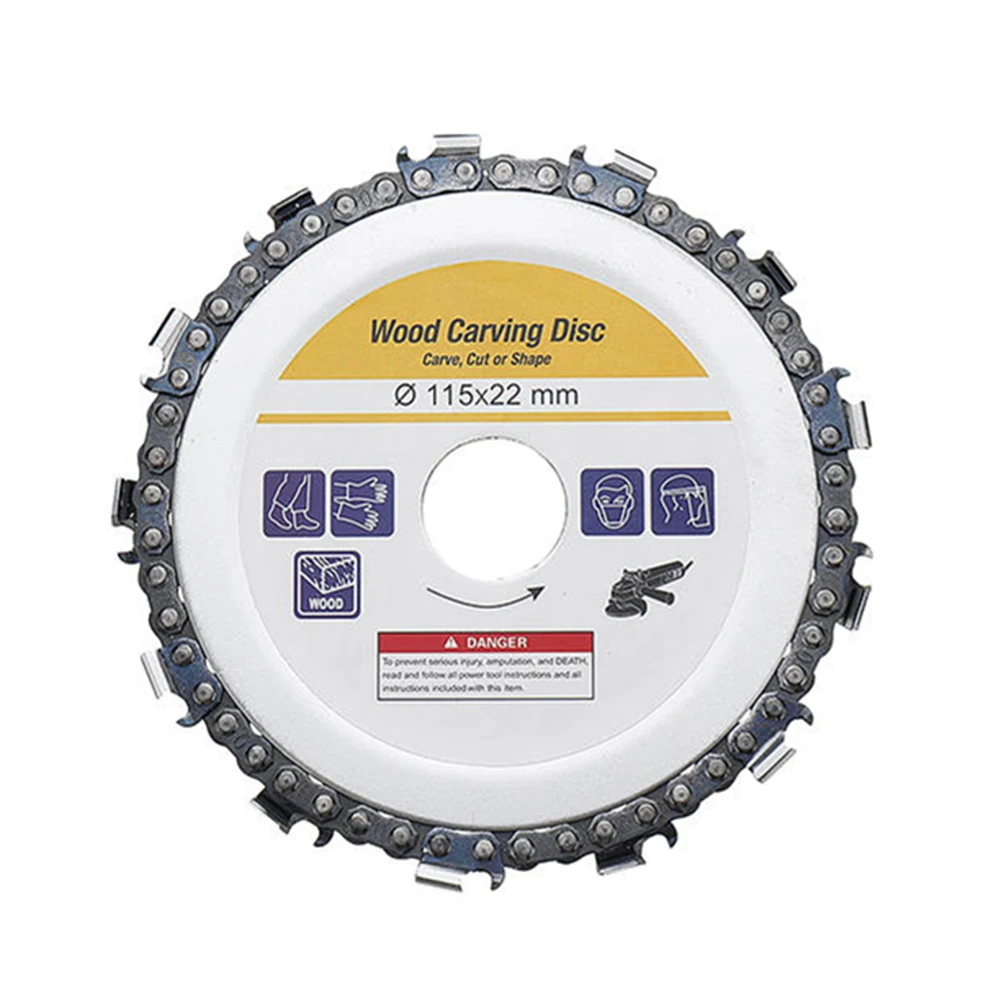 

4/4.5/5 inch Chain Grinder Chain Saws Disc Woodworking Chain Plate Tool Multi-Functional Wood Carving Disc Angle Grinding Tool