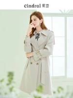 2021 spring new windbreaker womens mid length and small temperament waist fashion jacket