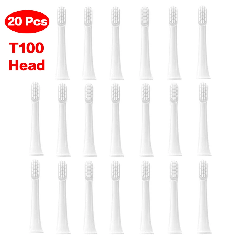 Mijia T100 Toothbrush Heads for T100 Sonic Electric Toothbrush, Soft Bristles, 8/20 Pcs Replaceable Brush Heads 5