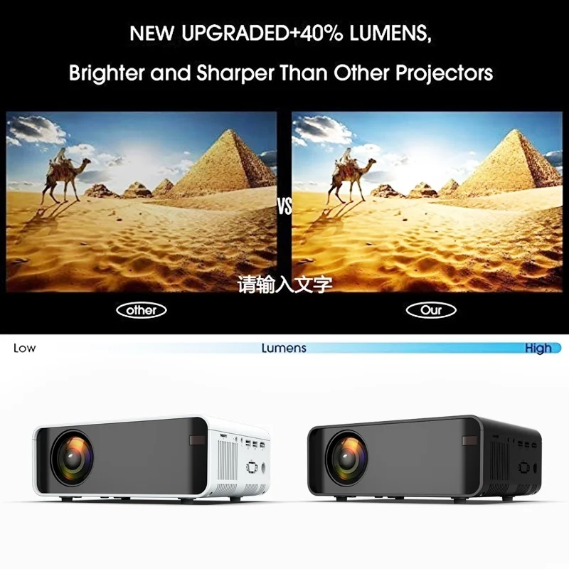 W80 светодиодный 4K 1080P 2300LM проектор Full HD мини c wifi lcd домашний кинотеатр медиаплеер