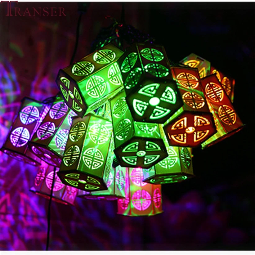 Transer 2 5 м 10 светодиодов деревянные китайские сказочные гирлянды теплые