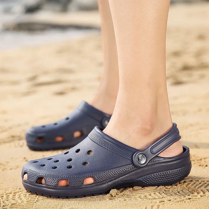 Mazefeng/брендовые Большие размеры 39-46; Croc; мужские повседневные сандалии черного цвета для сада; Лидер продаж; мужские сандалии на ремешке; летние шлепанцы; пляжная обувь для плавания