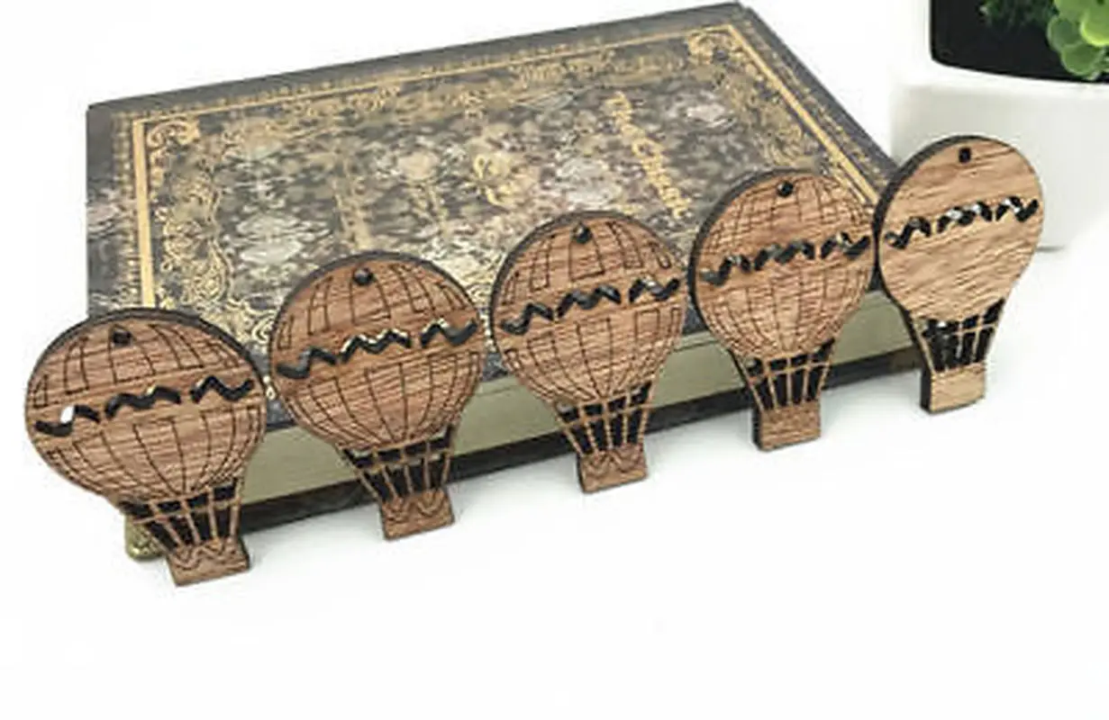 DIY 50 шт деревянный кулон воздушный шар форма подходит для украшения скрапбукинга