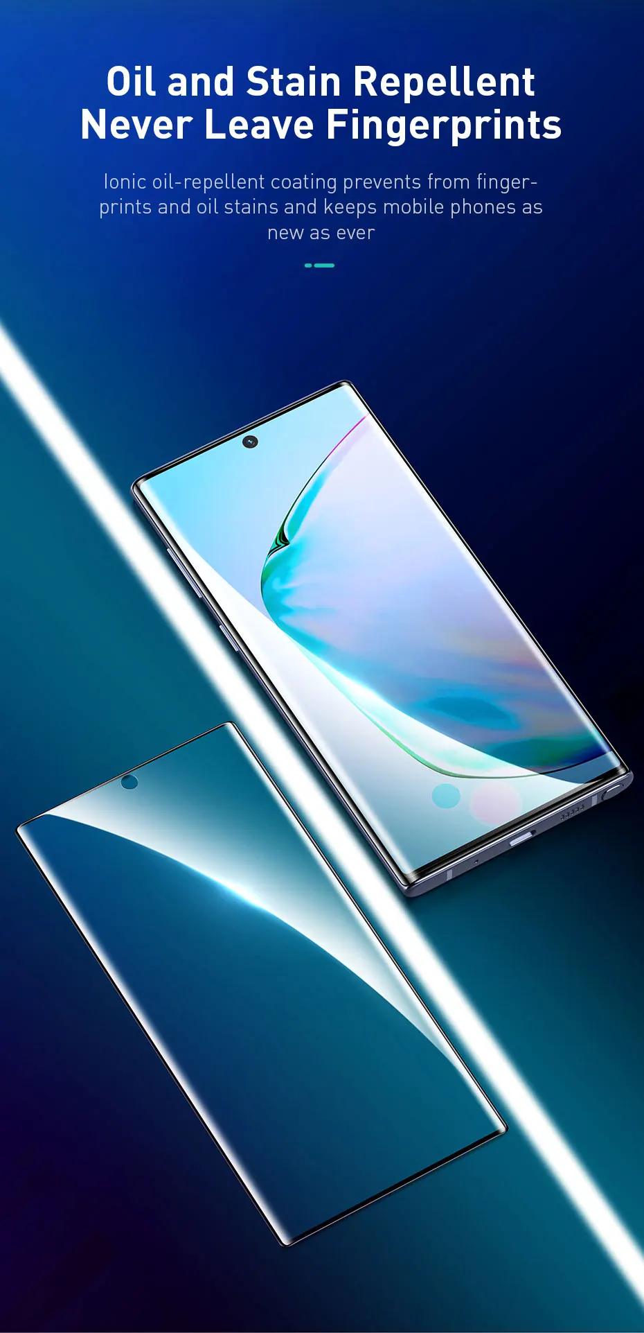 Baseus 2 шт 0,15 мм протектор экрана для samsung Galaxy Note 10 Plus ПЭТ плёнка полностью покрывающая Передняя защитная пленка для Note 10 стекло