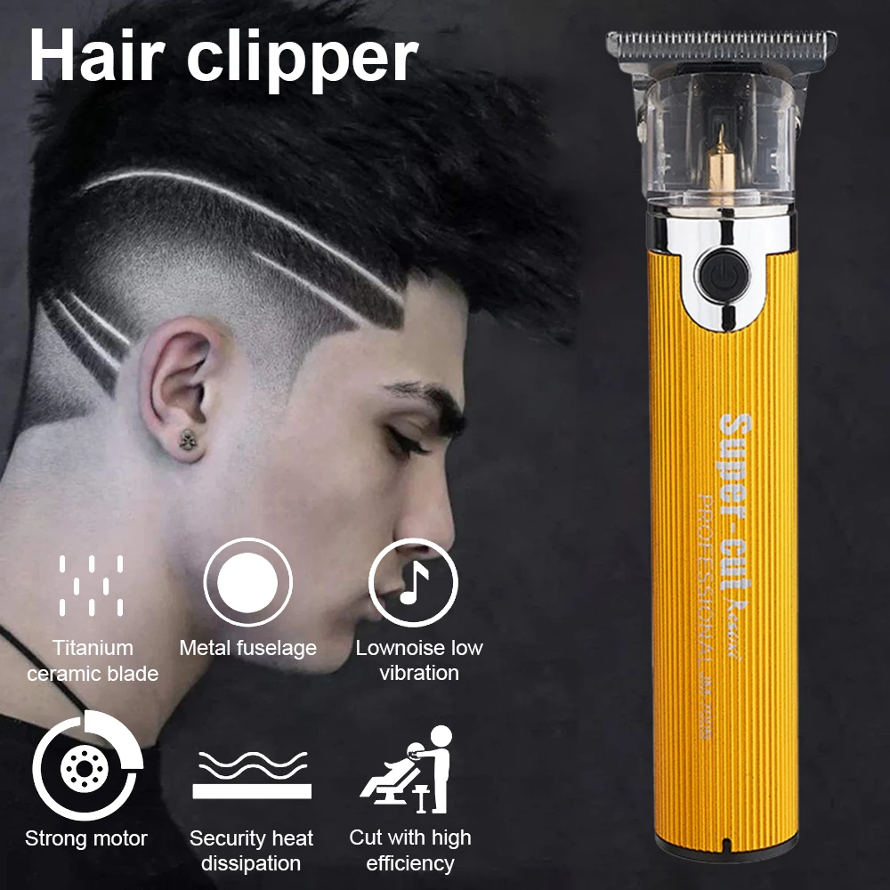

T Hair Clipper Mower Rechargeable Trimmer Electric Trimmers LCD Display Machine Barber Vintage Cordless Haircut Cutter Shaver