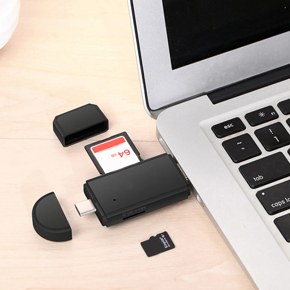 Type C Micro USB 3 в 1 OTG Кардридер высокоскоростной USB2.0 Универсальный TF/SD для Android