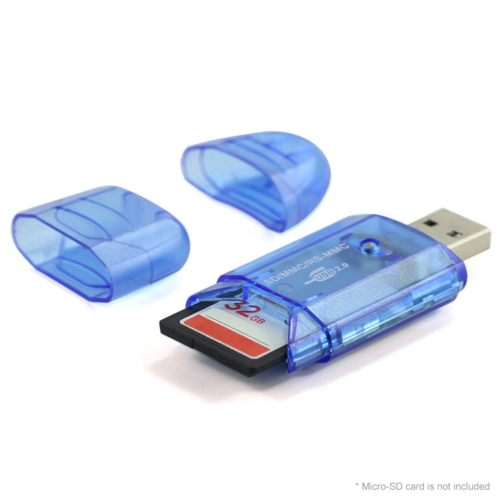 Портативный высокоскоростной мини USB 2 0 Micro-SD T-Flash TF MMC SDHC кардридер для телефона