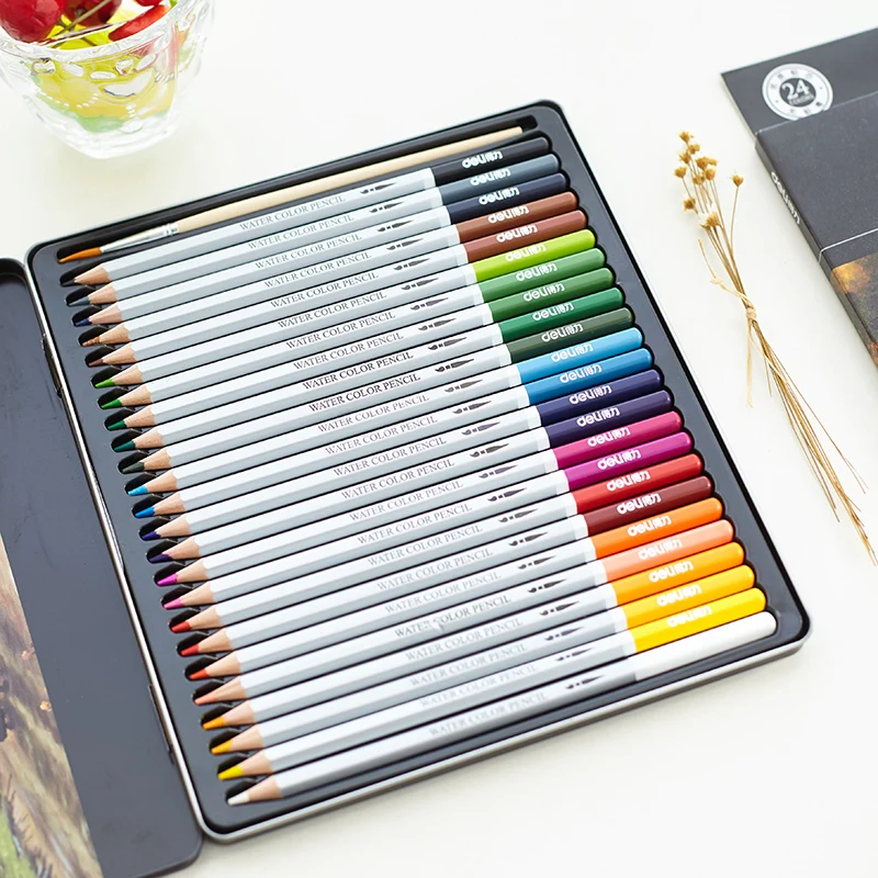 

Deli Water Color Professional Hand Drawn Soluble Painting Pencil Colour Pencil Colored Pencils Color Pencils Color Pencil Set