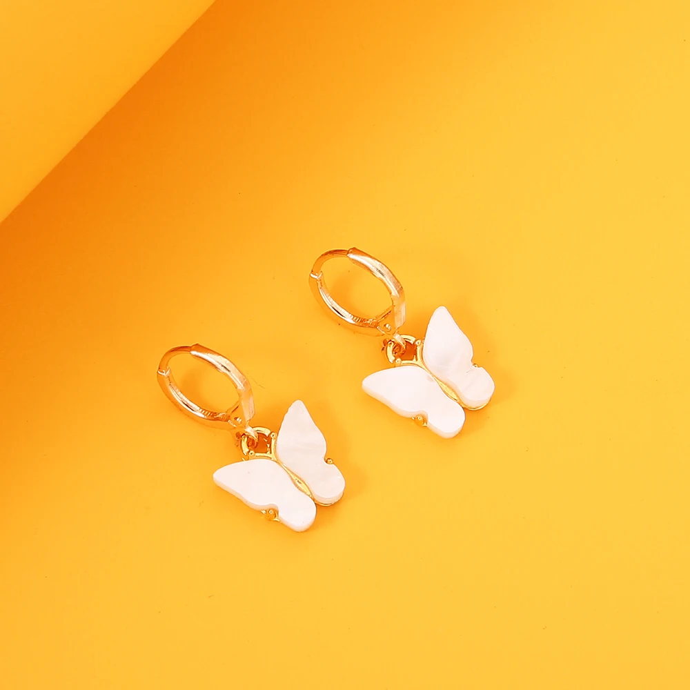 9 цветов полимерные серьги бабочки для женщин цветные стильные капли модные