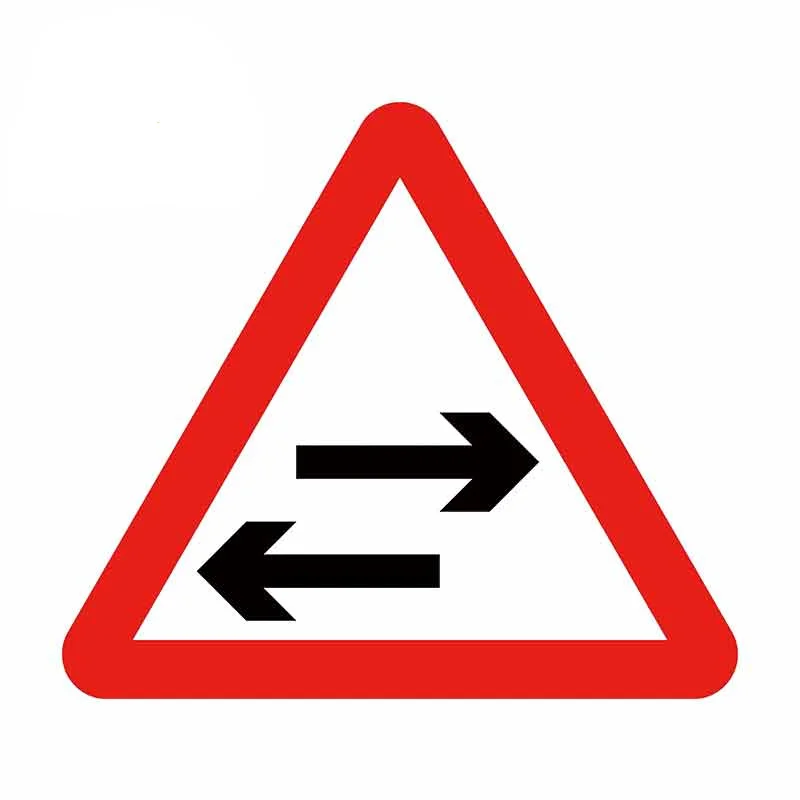 

W-0781 Road Safety Signs for International Two-way Traffic Sections PVC Hot Selling Auto Window Bumper Quality Waterproof Decals