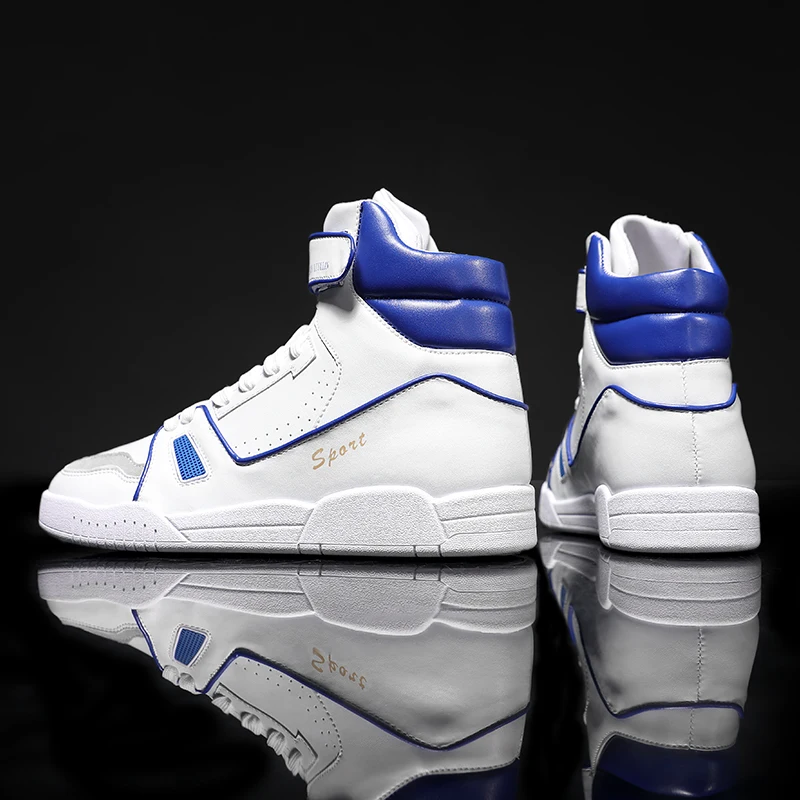 Кеды мужские высокие повседневная обувь для тренировок плоская подошва модные