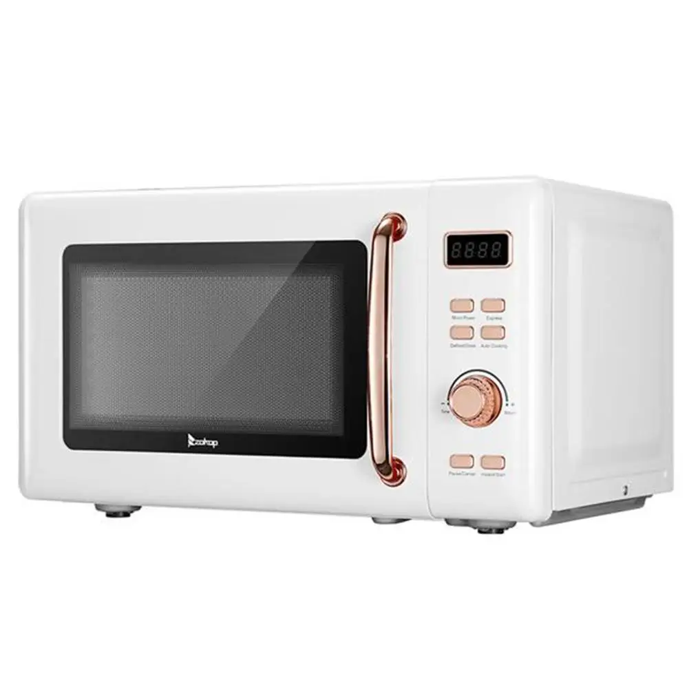 

Retro Countertop Microwave Oven 700-Watt Countertop Microwave Digital Clock, Easy Clean Interior