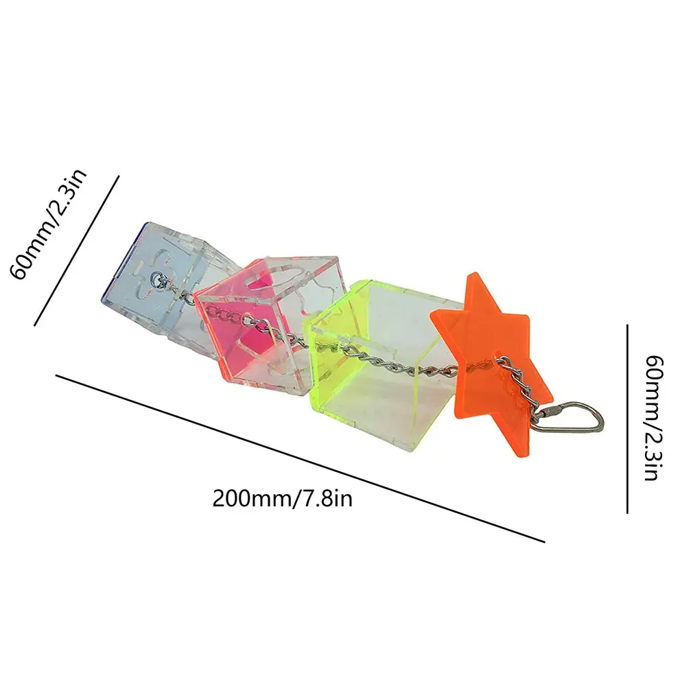 

Creative DIY Assembly Parrot Feeder Hanging Parrot Foraging Toy Acrylic Hexagonal Star Multilayer Bird Feeding Box Pet Supplies