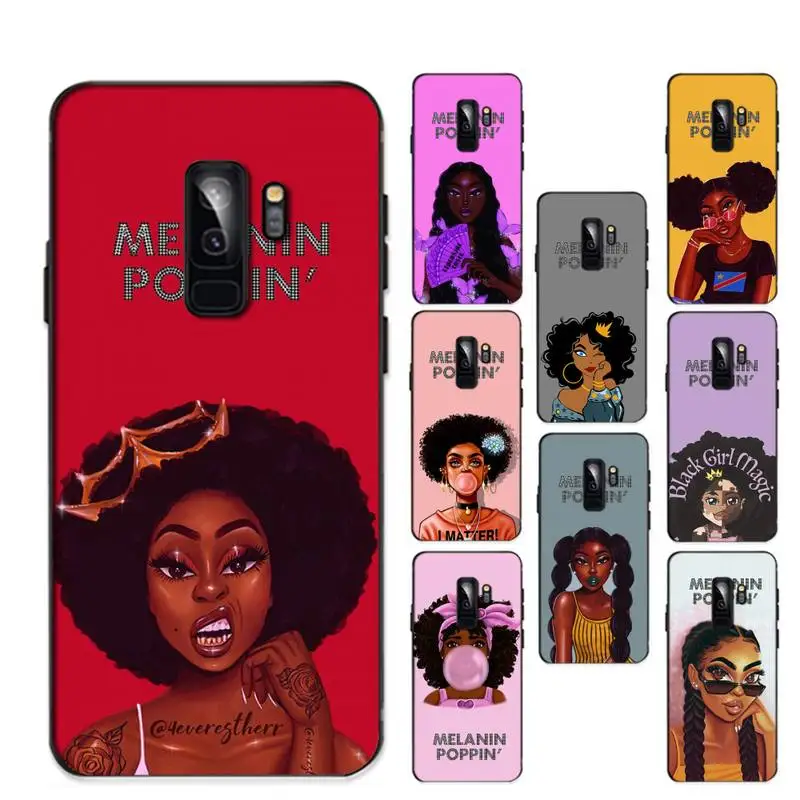 

Fashion Black Girls Phone Case For Samsung Galaxy S20lite S21 S21ULTRA s20 s20plus for S21plus 20UlTRA