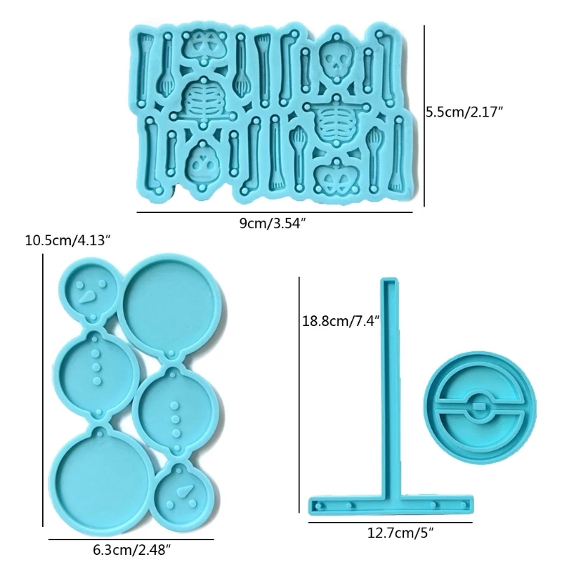 

Earring Resin Molds Skeleton Snowman T-shaped Bracket Mould for DIY Jewelry Pendant Epoxy Casting Crafts Making Jewelry Making D