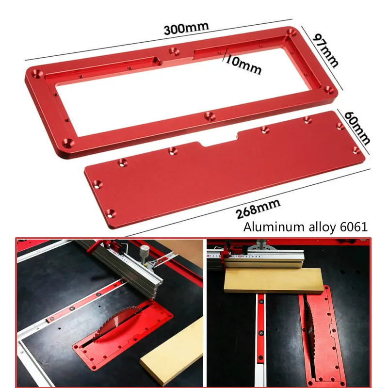 Saw Flip Cover Plate Инструмент для деревообработки, измерительный прибор и 400/600/800 мм аллюминиевый забор с Метрическая линейка, пила откидная крышка пластины, рутер стол вставка пластины - Цвет: Saw Flip Cover Plate