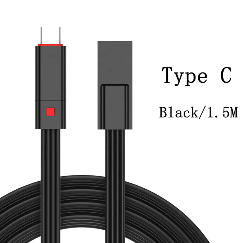 Креативный ремонт, линии передачи данных, повторно используемый usb-кабель для iPhone/Micro USB/type C, быстрое зарядное устройство, многоразовый usb-кабель 1,5 мм - Цвет: Светло-желтый