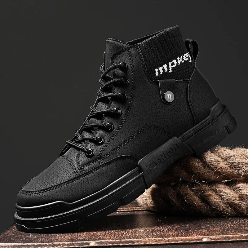 

2021 Autumn and Winter New High Top Martin Boots Men's Outdoor Casual Boots Mid-Top Retro Fashion Shoes