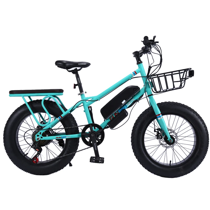 Fat Tire Electric Bike 20inch Electric Bicycle Variable Speed Big Wheel Beach and Snow Bicycle High Carbon Steel E Bike