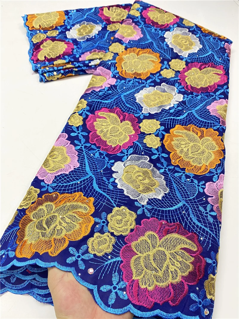 

African Cotton Lace Fabric 2020 High Quality Lace Latest Swiss Voile Lace Fabric In Switzerland Nigerian Lace Fabrics YA3768B-8