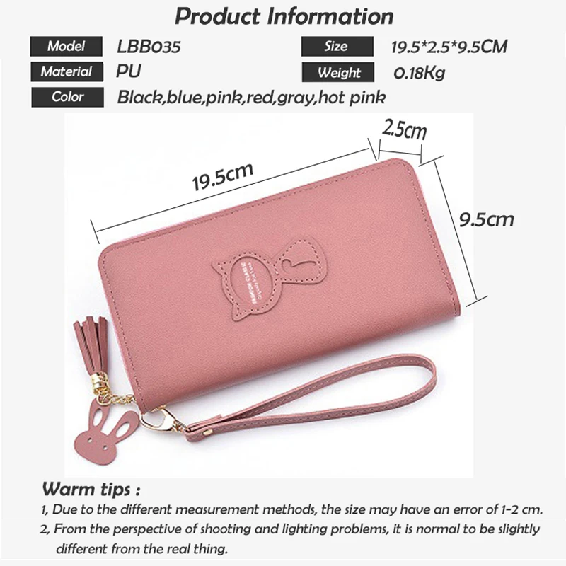 Модный женский складной кошелек на молнии с рисунком мультяшных животных кошек