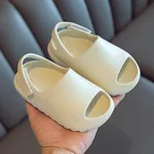 Сандалии для мальчиков и девочек, летняя нескользящая обувь для начинающих ходить