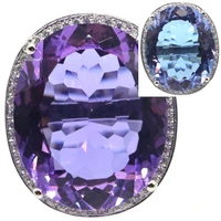 25x21mm amazing created color changing alexandrite topaz bright zircon for women dating silver rings bride fine jewelry