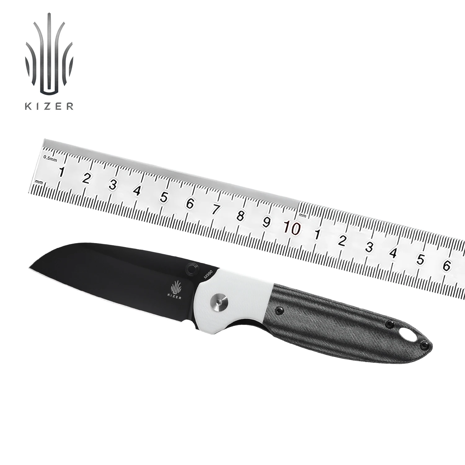 Нож Kizer M390 девиантный нож V3575A2 2021 Новое поступление G10 + ручка микарты с черным