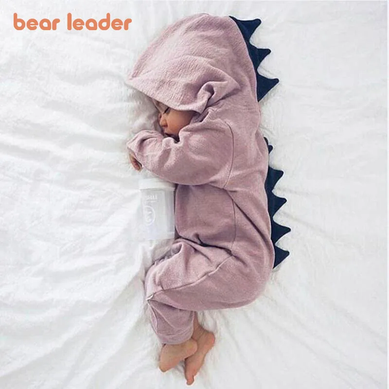 Bear Leader/2021 комбинезон для новорожденных с объемным рисунком Костюм капюшоном