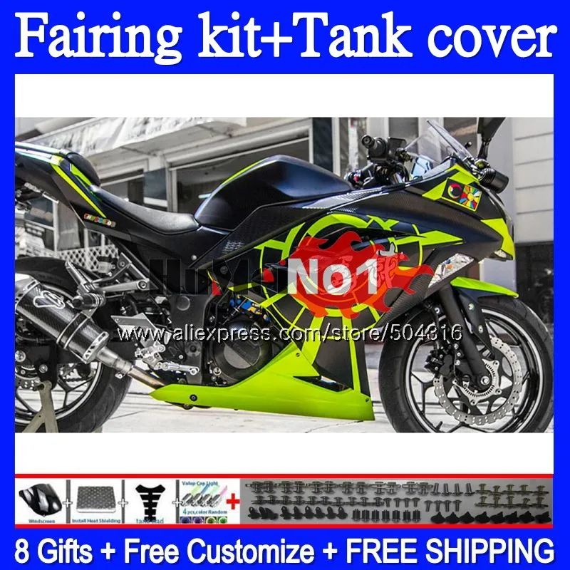 

Injection For KAWASAKI ZX-3R EX ZX 300R 2013 2014 2015 2016 2017 95MC.112 ZX300R EX300 R ZX3R 13 14 15 16 17 Fairing Light green