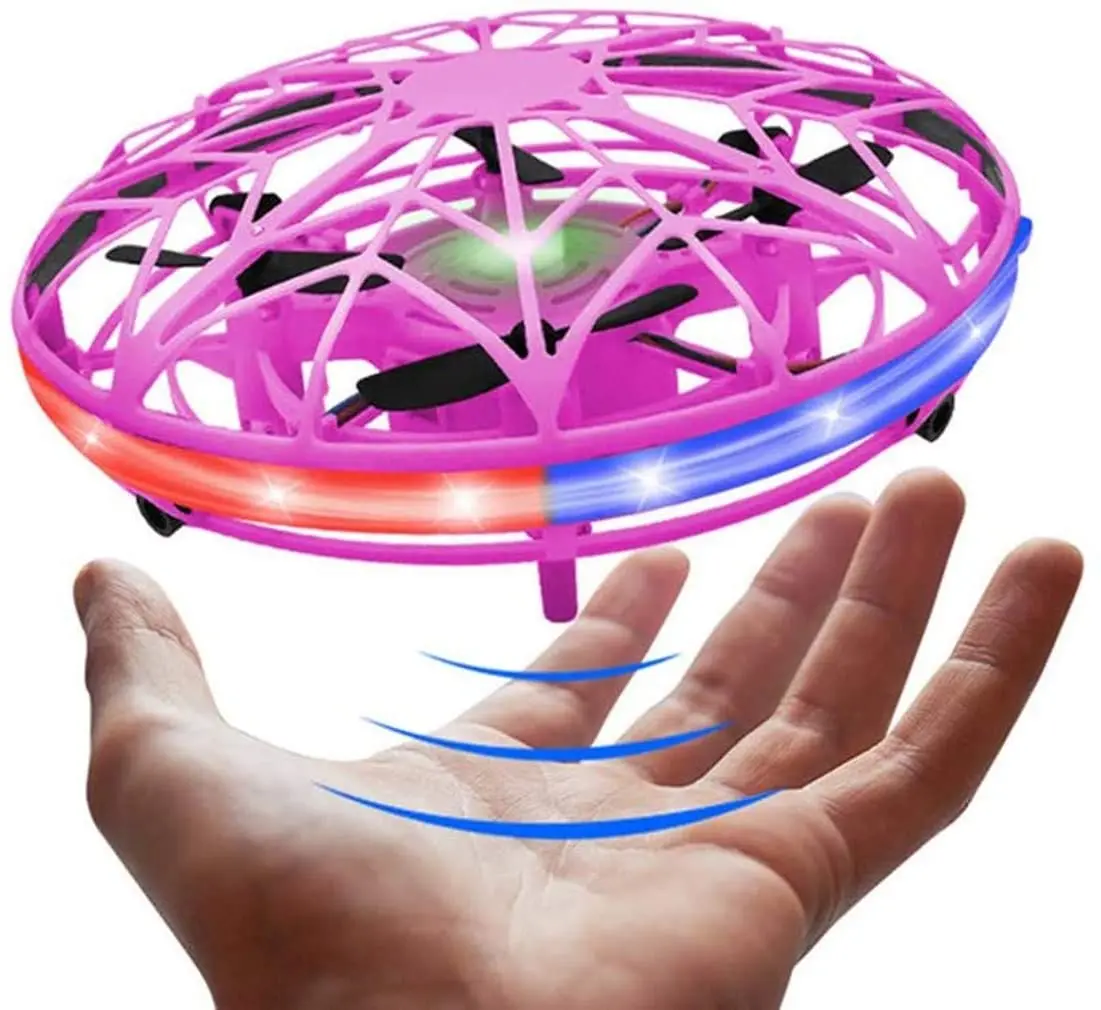 Enlarge Roclub Mini Flying Helicopter RC UFO Dron Aircraft Boys Hand Controlled Drone Infrared RC Quadcopter Induction Kids Toys