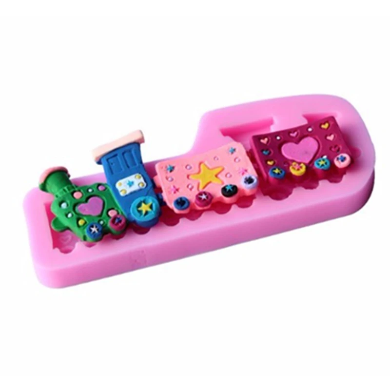 Горячая продажа форма поезда силиконовые формы для торта инструменты кекса желе