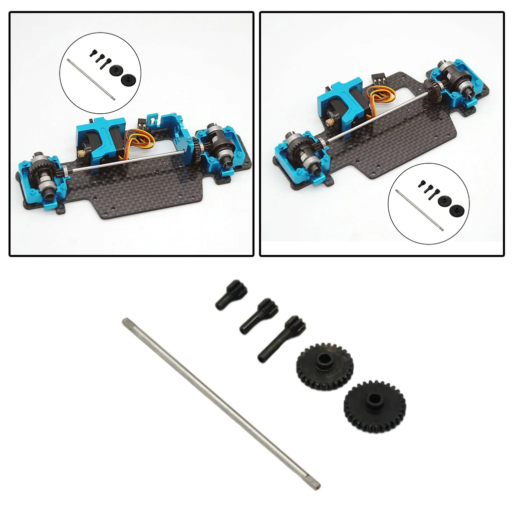 Engranaje de reducci&oacute;n de acero RC a escala 1:28 y engranaje de transmisi&oacute;n delantera y trasera para Wltoys K989 K999, modelo de veh&iacute;culo-4
