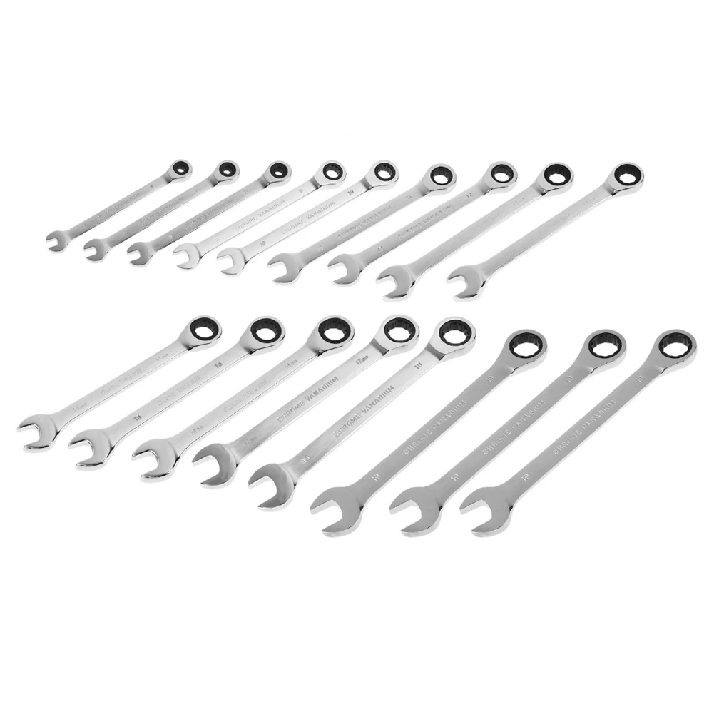 

Ratchet Combination Metric Wrench Set Fine Tooth Gear Ring Torque and Socket Wrench Set Nut Tools for Repair A Set of Wrench