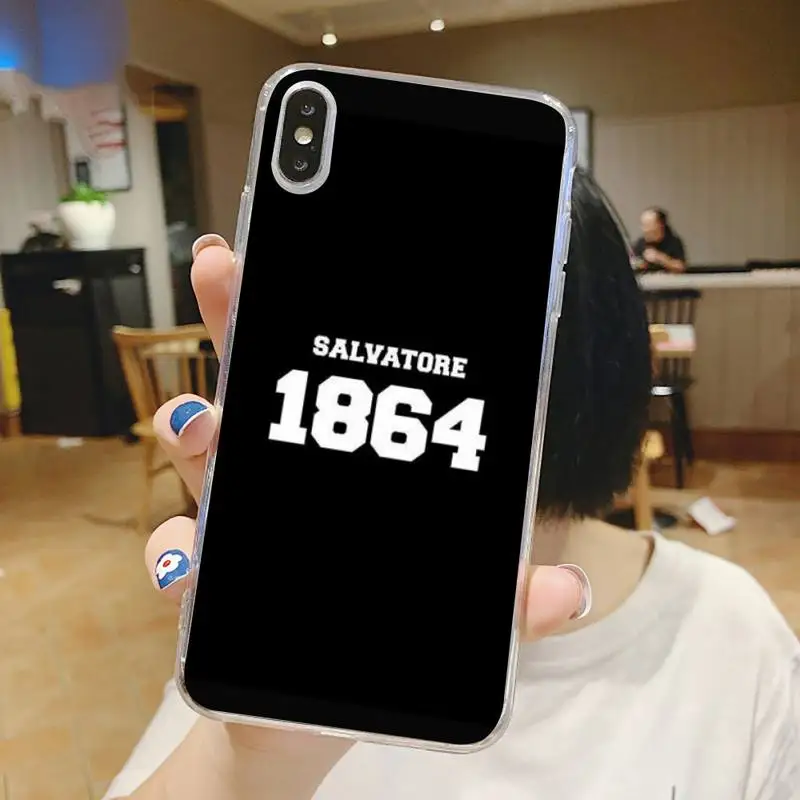 

The Vampire Diaries American TV series Phone Case Transparent for iPhone 6 7 8 11 12 s mini pro X XS XR MAX Plus