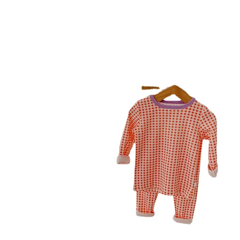 Пижамы для девочек комплект детской домашней одежды на весну и осень термобелье