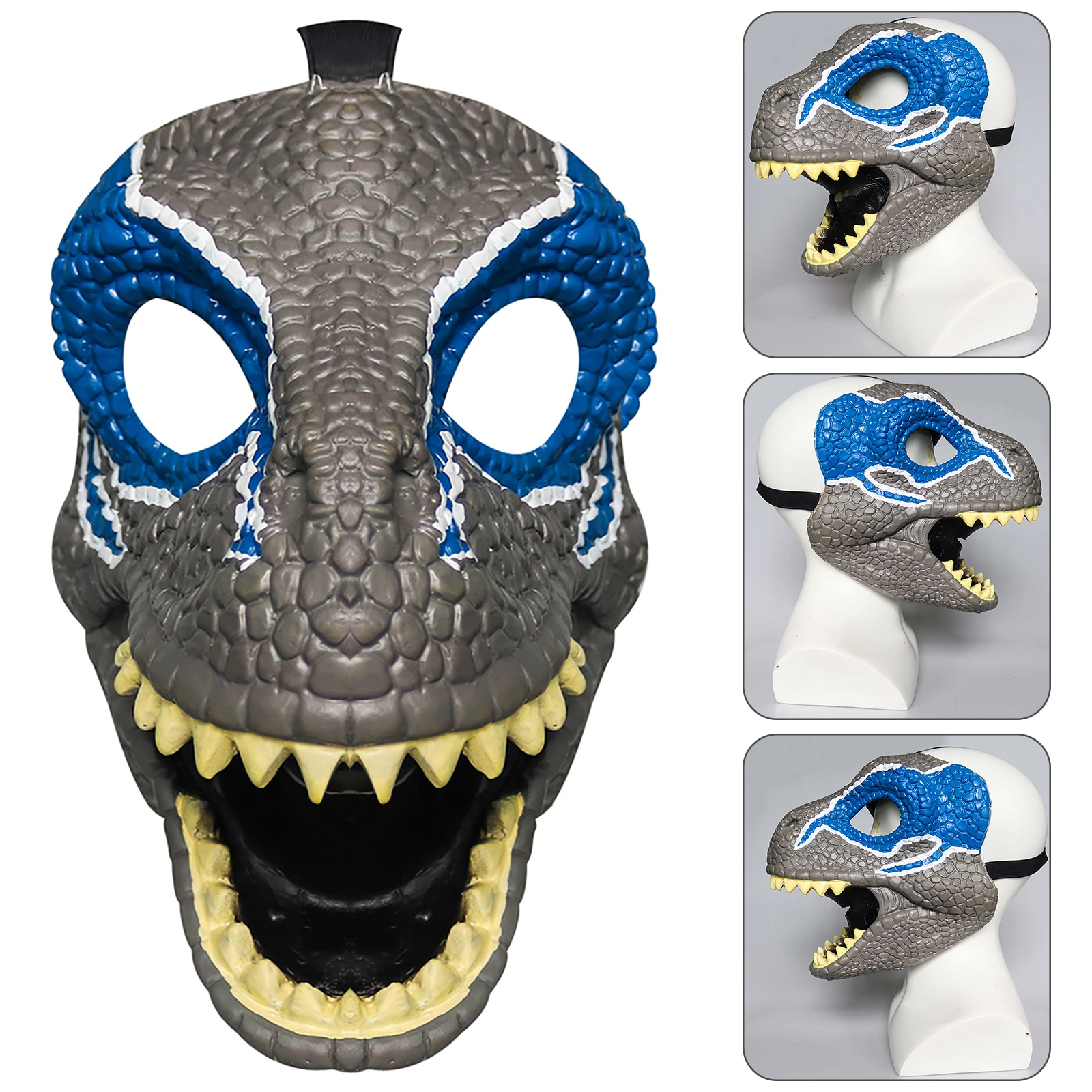 

Dinosaur Mask Immovable Mouth 3D Breathable Realistic Monster Cosplay Costume Costume Horror Party Dance Party Scary Props