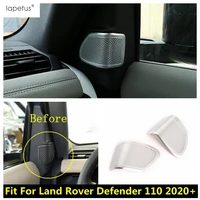 car front door a pillar audio speaker horn cover trim for land rover defender 110 2020 2021 2022 metal interior kit accessories