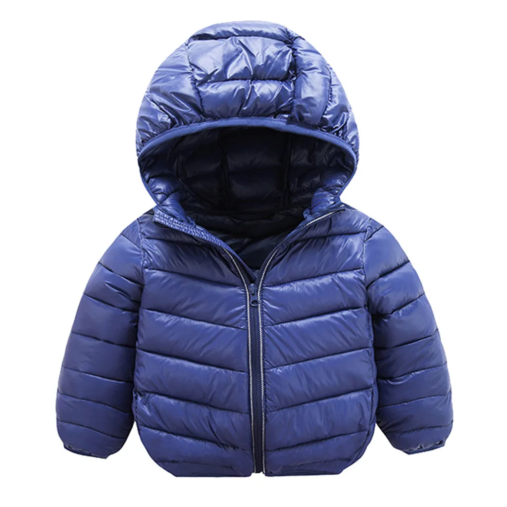Зимнее пальто для маленьких мальчиков однотонная одежда с длинными рукавами