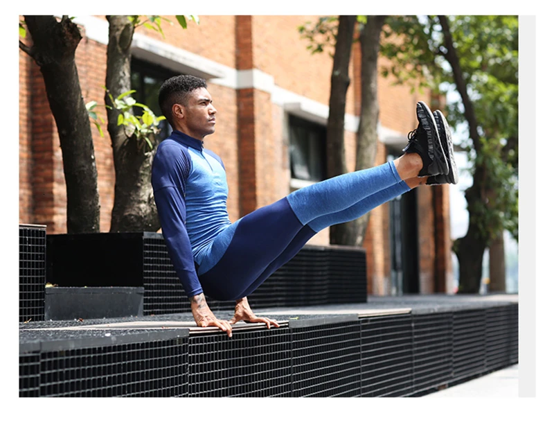 Новинка, мужской компрессионный спортивный костюм, быстросохнущий, пот, фитнес, тренировочный, с длинным рукавом, футболка, штаны, костюм, спортивная одежда, набор для бега