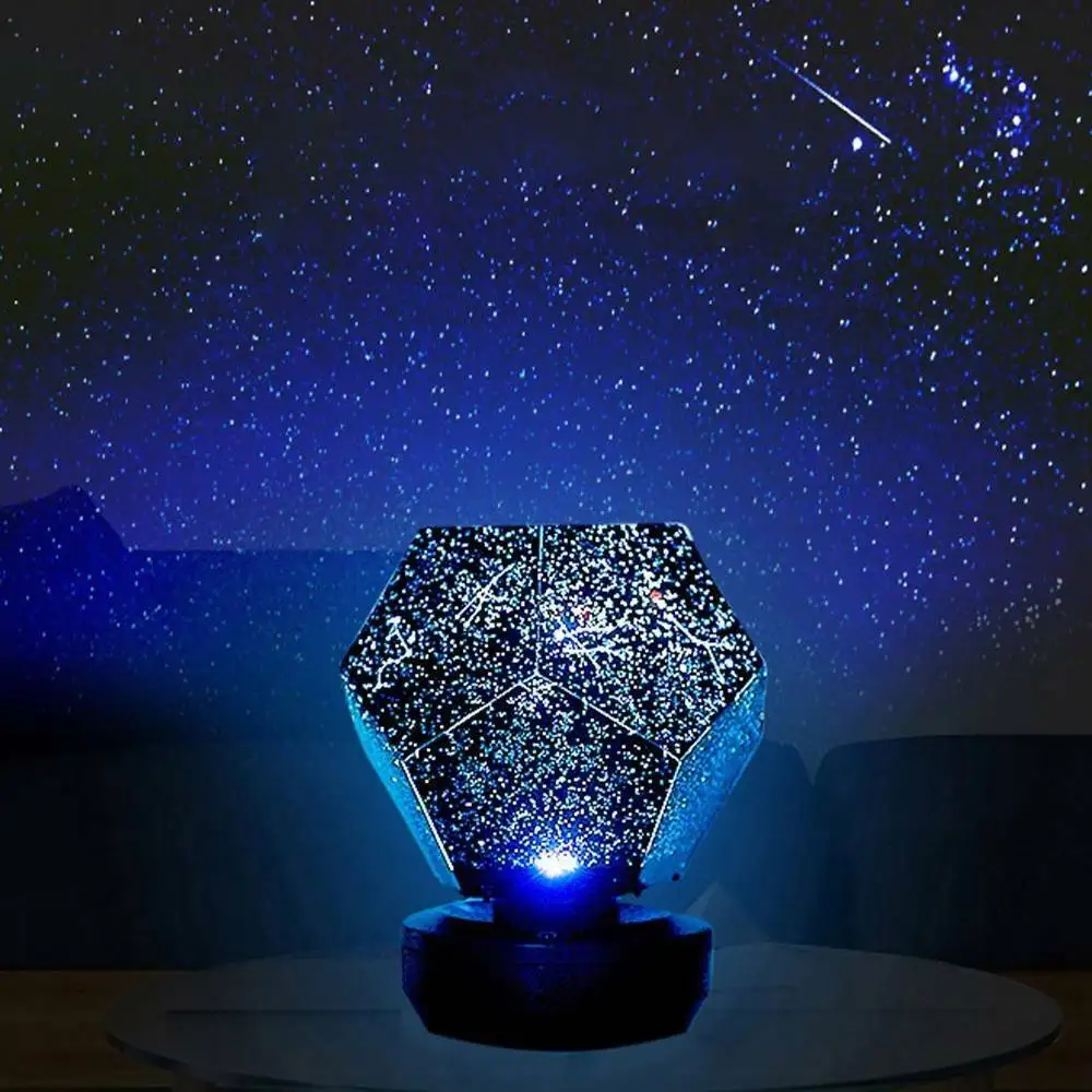Светодиодный Галактический Звездный Ночной светильник лазерный проектор для