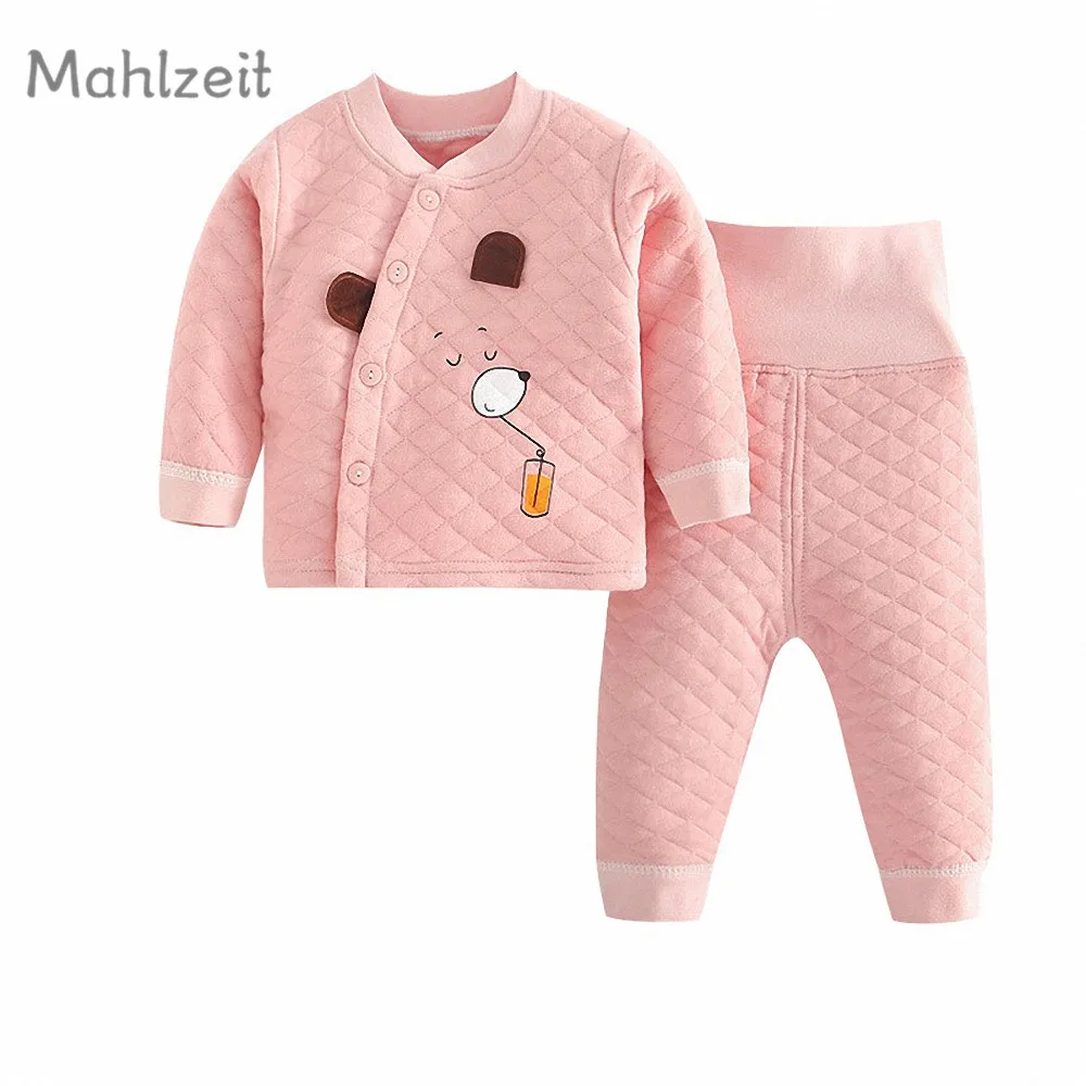 Осенне-зимняя детская теплая одежда комплект из 2 предметов для маленьких