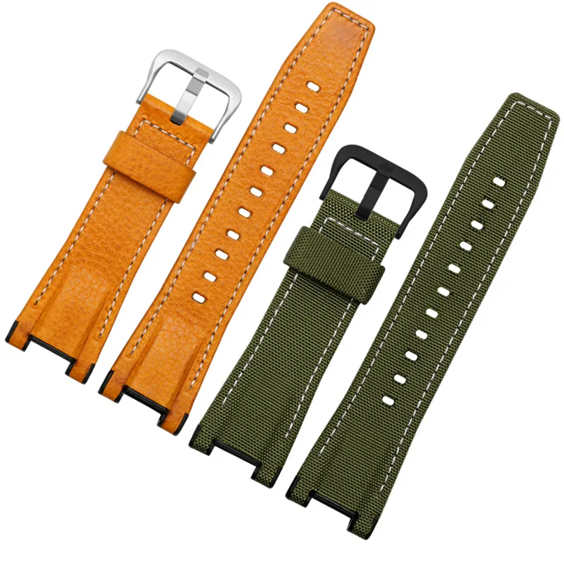 

14mm Watch Band Nylon Strap for Casio G-SHOCK MTG-B1000 D-B1000B-1A Wristband Bracelet Genuine Leather Man 26*14mm