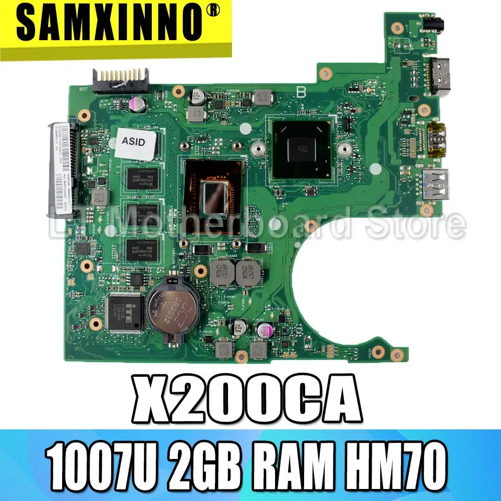 Оригинальная X200CA Mianboard для ASUS X200CA материнская плата для ноутбука REV: 2,1 с 1007U 2G ram HM70 USB3.0 материнская плата протестированная S-4