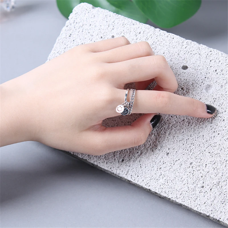 Женское Винтажное кольцо в стиле ретро двойное с бахромой виде счастливого